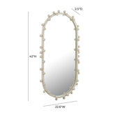 Bubbles Ivory Large Oval Wall Mirror Model: TOV-C18414
